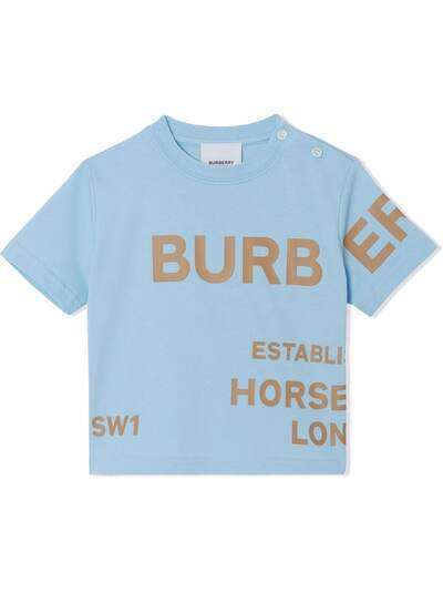 Burberry Kids футболка с принтом Horseferry