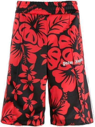 Palm Angels спортивные шорты с гавайским принтом PMCB011R203840121020