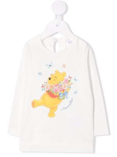 Monnalisa футболка Winnie-the-Pooh с длинными рукавами
