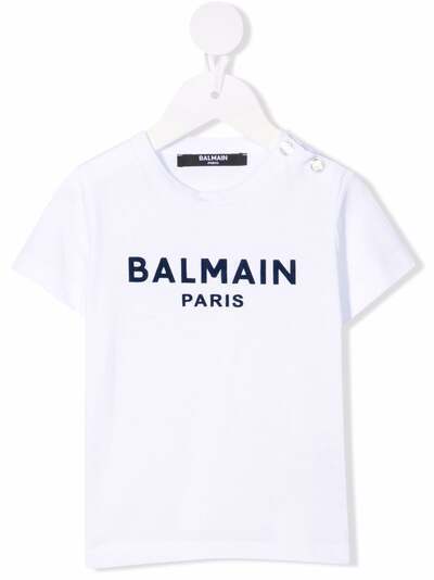 Balmain Kids футболка с логотипом