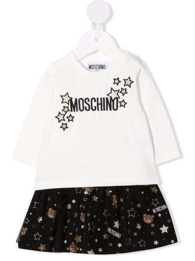 Moschino Kids комплект из топа и юбки с логотипом