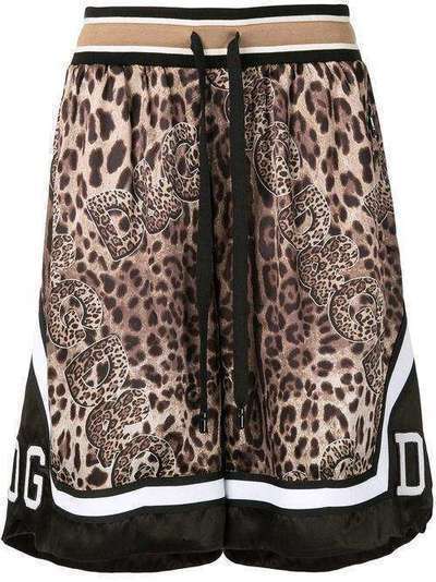 Dolce & Gabbana шорты с леопардовым принтом I3663MG7WFR
