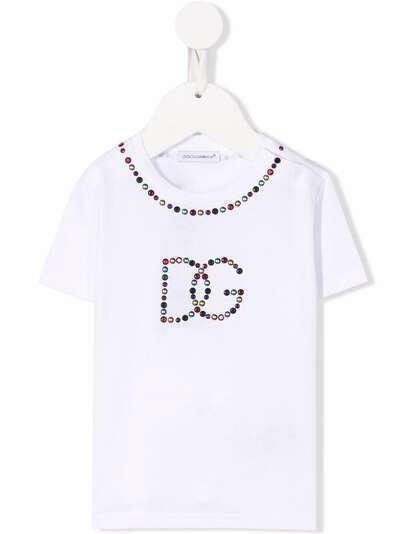 Dolce & Gabbana Kids футболка с логотипом и заклепками