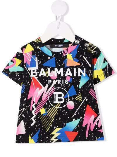 Balmain Kids футболка с логотипом