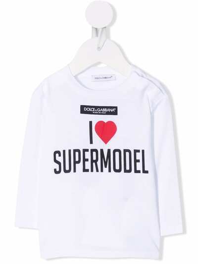 Dolce & Gabbana Kids футболка I Love Supermodel