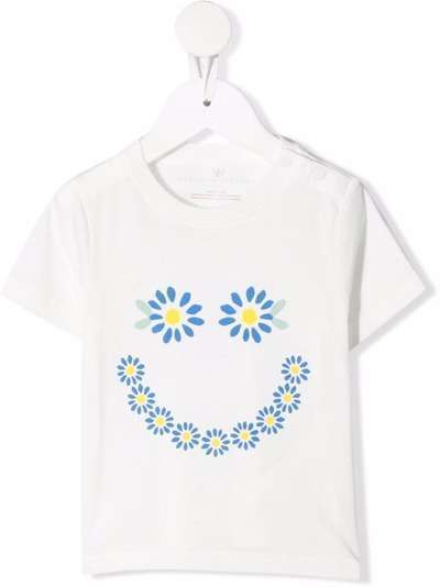 Stella McCartney Kids футболка из органического хлопка с цветочным принтом
