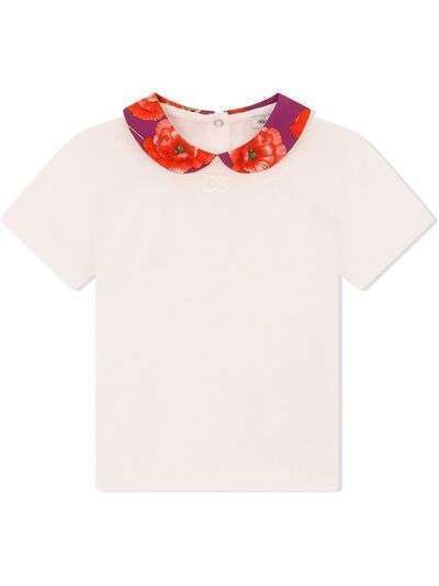 Dolce & Gabbana Kids футболка с воротником Питер Пэн