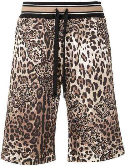 Dolce & Gabbana шорты с леопардовым принтом I3658MG7WFH