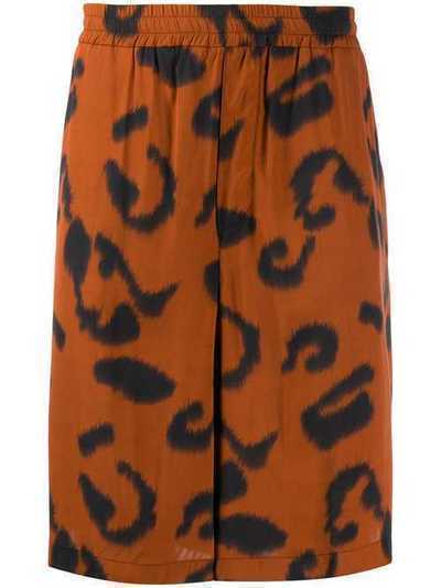 Stella McCartney шорты-бермуды с леопардовым принтом 600473SON19