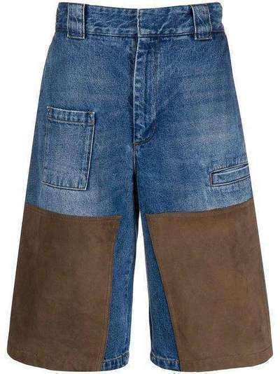 Fendi джинсовые шорты со вставками FLP251ABK3