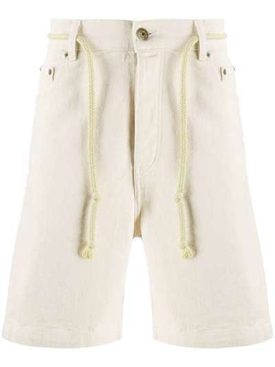 Nanushka джинсовые шорты с вельветовыми вставками MSH00003