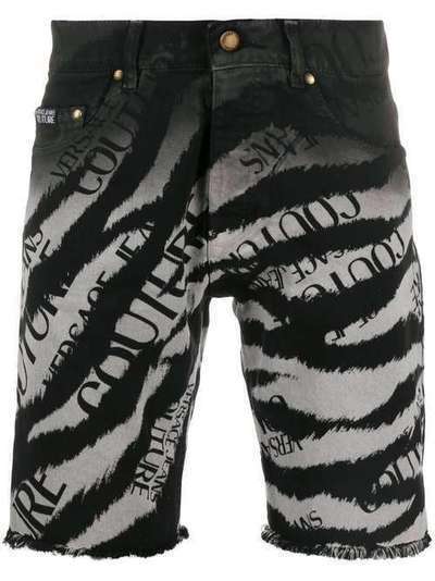Versace Jeans Couture джинсовые шорты с тигровым принтом A4GVB17DHRC5X