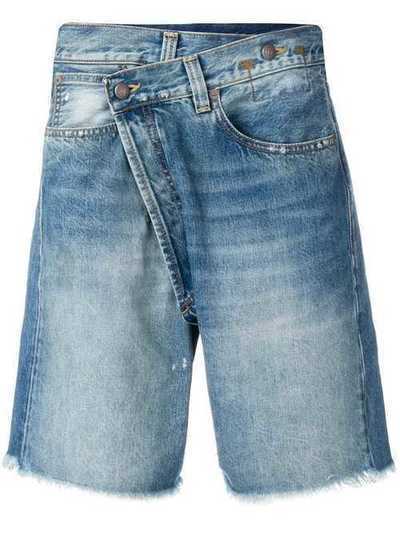 R13 джинсовые шорты асимметричного кроя R13M6055779