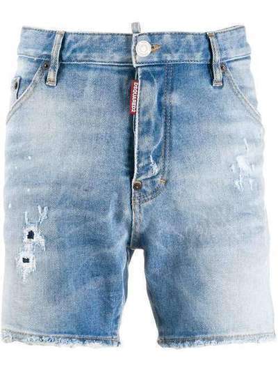 Dsquared2 джинсовые шорты с нашивками S74MU0585S30662