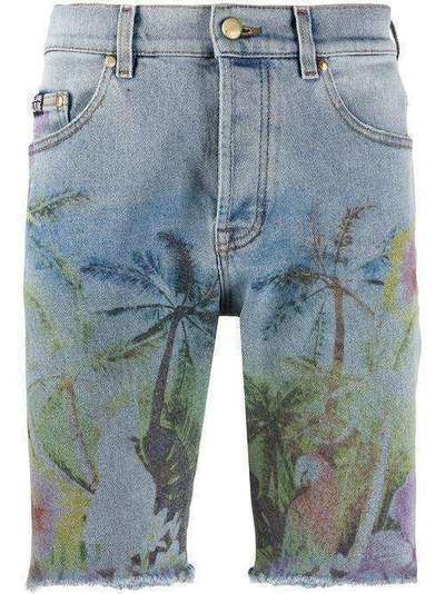 Versace Jeans Couture джинсовые шорты с принтом A4GVA17LAOB4W