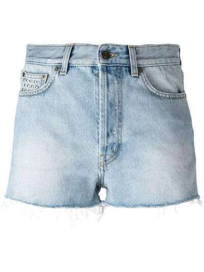 Saint Laurent джинсовые шорты с заклепками 449012Y806M