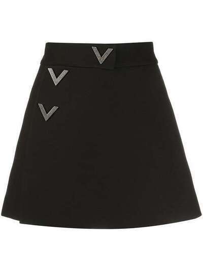 Valentino юбка-шорты с кристаллами и пуговицами TB3RA4E01CF