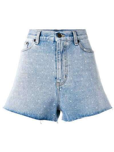 Saint Laurent джинсовые шорты с узором в горох 542764YK870