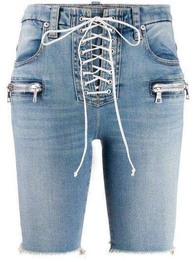 UNRAVEL PROJECT джинсовые шорты со шнуровкой UWYC013R20DEN0014500