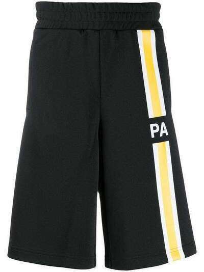 Palm Angels спортивные шорты с контрастными полосками PMCB011S203840311060