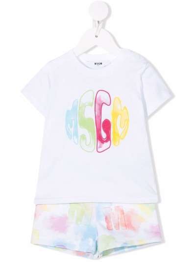 MSGM Kids комплект из футболки и шортов с логотипом