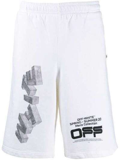 Off-White спортивные шорты с логотипом OMCI006R20E300040110