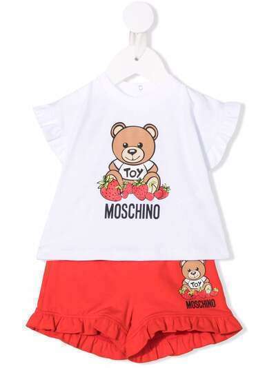 Moschino Kids комплект Teddy Bear из футболки и шортов