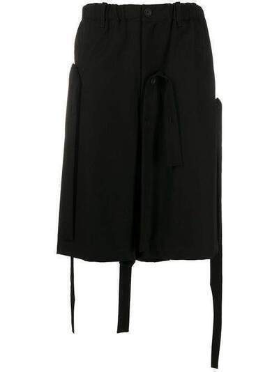 Yohji Yamamoto шорты со съемными ремешками HNP68100