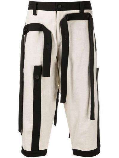 Yohji Yamamoto шорты с ремешками HNP558171
