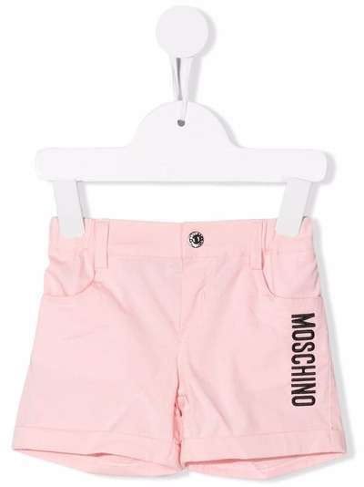 Moschino Kids logo-print track shorts