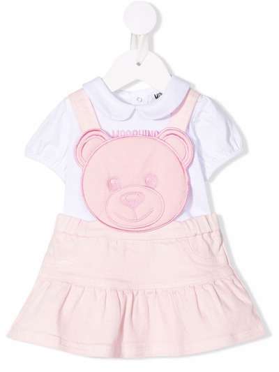 Moschino Kids юбка с логотипом Teddy Bear