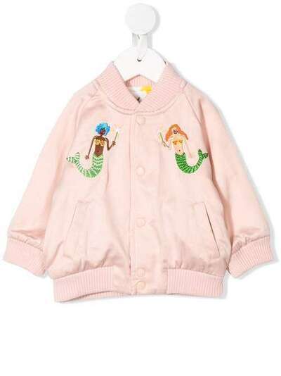Stella McCartney Kids mermaid patch bomber jacket 589705SOK76