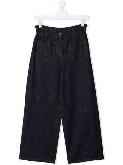 Brunello Cucinelli Kids джинсы с присборенной талией