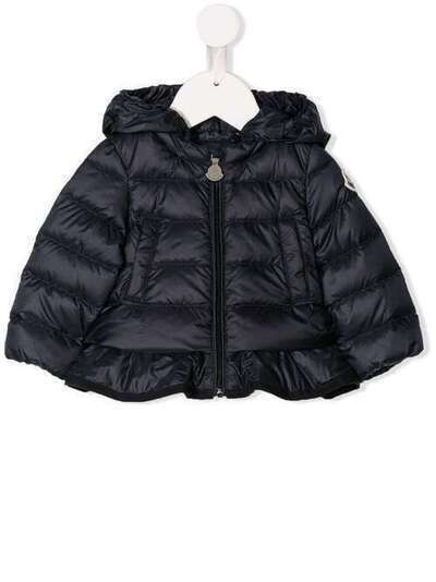 Moncler Kids стеганая куртка с оборкой 463039953048