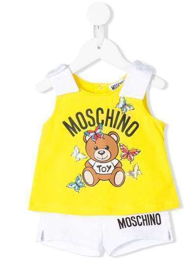 Moschino Kids спортивный костюм без рукавов с логотипом MDG003LBA00