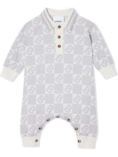 Burberry Kids трикотажный ромпер с узором 8022133