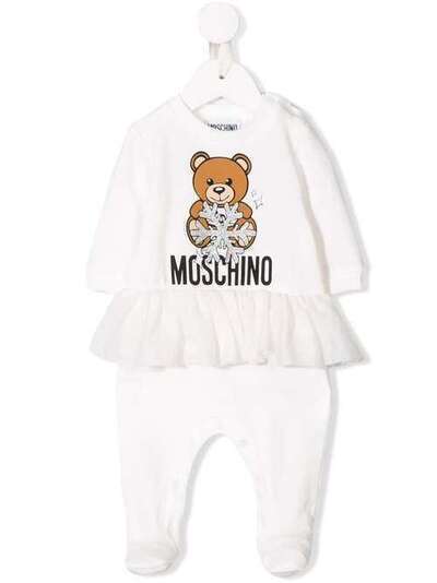 Moschino Kids комбинезон для новорожденного Teddy Bear MDT00XLDA14