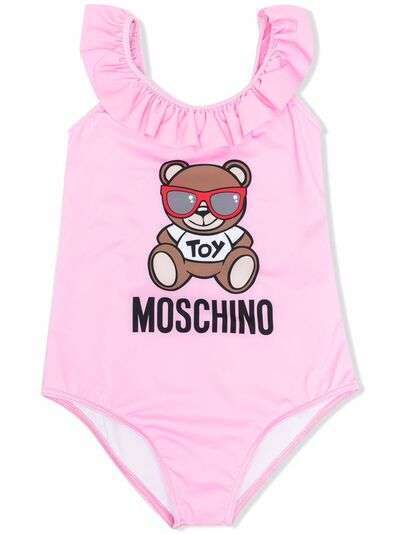 Moschino Kids купальник с логотипом Teddy Bear