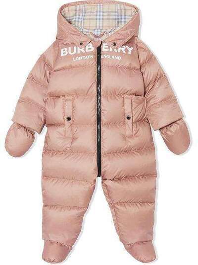 Burberry Kids дутый комбинезон с логотипом 8021086