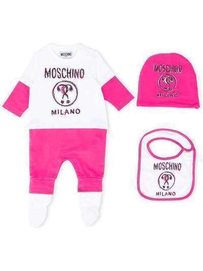 Moschino Kids пижама с логотипом MUY02LLDA16