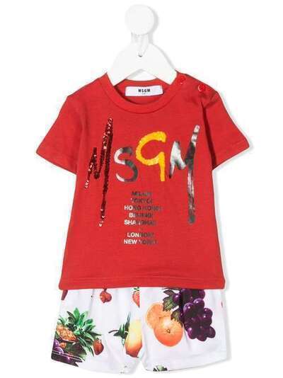 Msgm Kids комплект из футболки и шорт с логотипом 23944