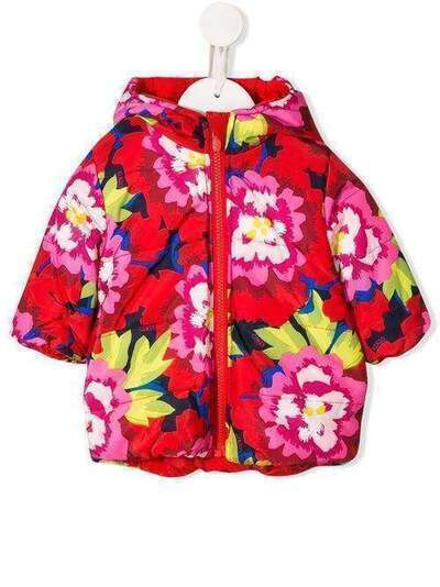 Kenzo Kids куртка с капюшоном и цветочным принтом KP42008BB38