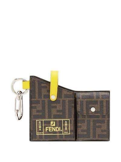 Fendi маленький кошелек с карабином и монограммой 7AR759A7SB