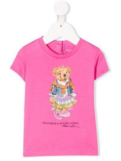Ralph Lauren Kids футболка с графичным принтом Madras Bear 310790408