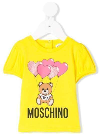Moschino Kids футболка с логотипом MAM02BLBA00