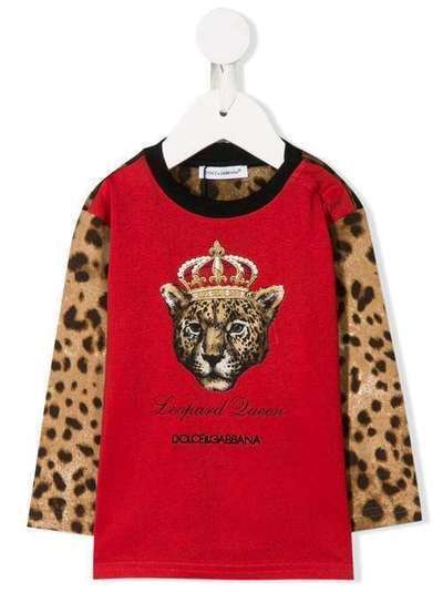 Dolce & Gabbana Kids толстовка Leopard Queen L2JTEDG7TPT