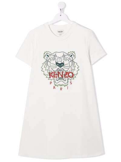 Kenzo Kids платье-футболка с вышитым логотипом