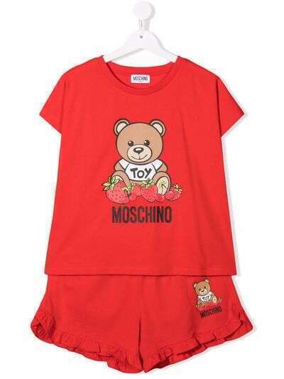 Moschino Kids спортивный костюм с принтом Teddy Bear