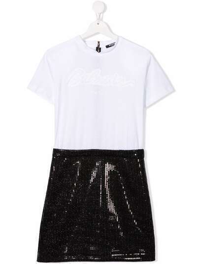 Balmain Kids TEEN logo-print T-shirt dress