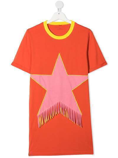 Stella McCartney Kids платье-футболка с бахромой